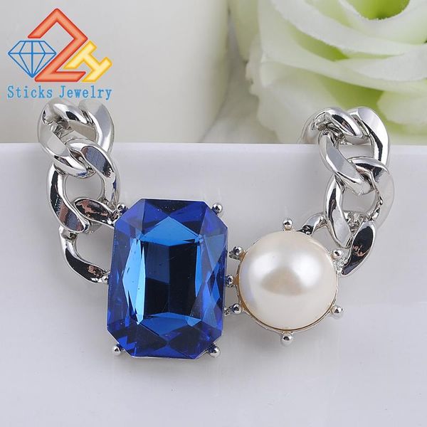 

arrival women pendant necklaces all-match fashion necklace crystal pendant double stereo color sweater chain, Golden;silver