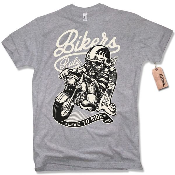 

2019 fashion t-shirt - live to ride - biker moto tete de mort coton s m l xl xxl tee shirt
