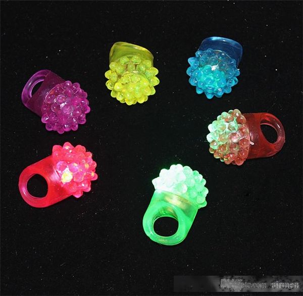 

party sellingcool led light up flashing bubble ring rave party blinking soft jelly glow dhl fedex free