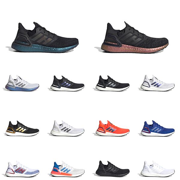 

2020 ultra boost men women running shoes triple black multicolor core black blue dash grey solar red tech indigo mens trainer sneakers
