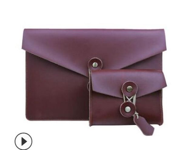 

2019 waterproof real leather clutch bag for iphone notebook a1989 13 inch new pro inner bag set