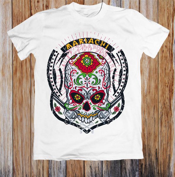 

mariachi skull t-shirt breathable tee shirt