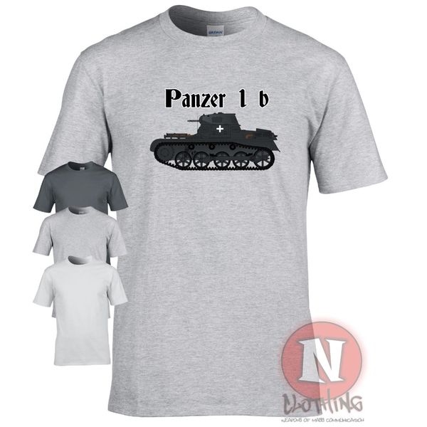 

2019 new arrive mens tees panzer 1 b tank ww2 german military artillery t-shirt world of war tanks 3d print tee shirt