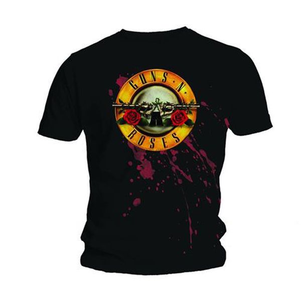 

mens guns n roses bullet logo slash axl rose official tee t-shirt mens unisex