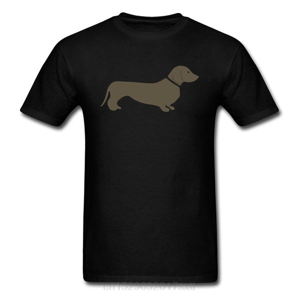 

simple t-shirt for sale chic men dachshund sausage dog cartoon logo print black tee shirt short sleeve plus size