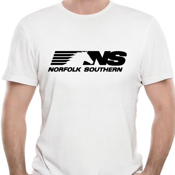 

norfolk southern railway поезд ns logo white t-shirt tee хлопка тенниски мужчины лето размер мода тенниска евро