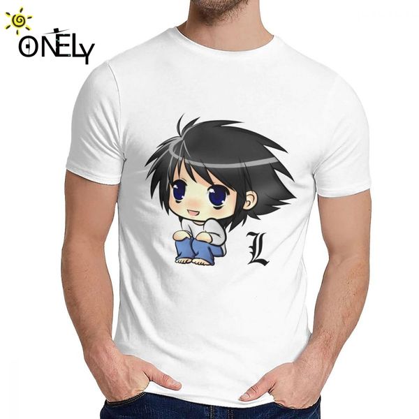 

man t-shirt death note chibi light yagami 100% cotton man's o-neck vintage t shirt