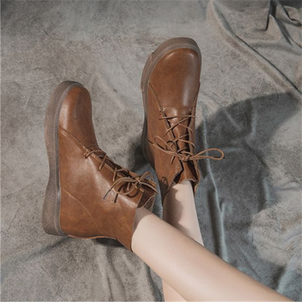 

women fashion ankle boots soft leather shoes female autumn winter flats ankle boots comfortable women high sneakers 35-40, Black