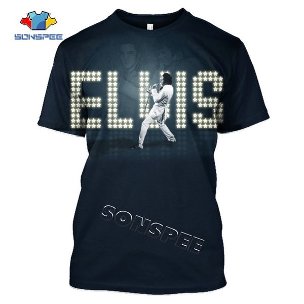 

elvis presley the king men summer homme pullover 3d print shirts humor harajuku funny men clothing