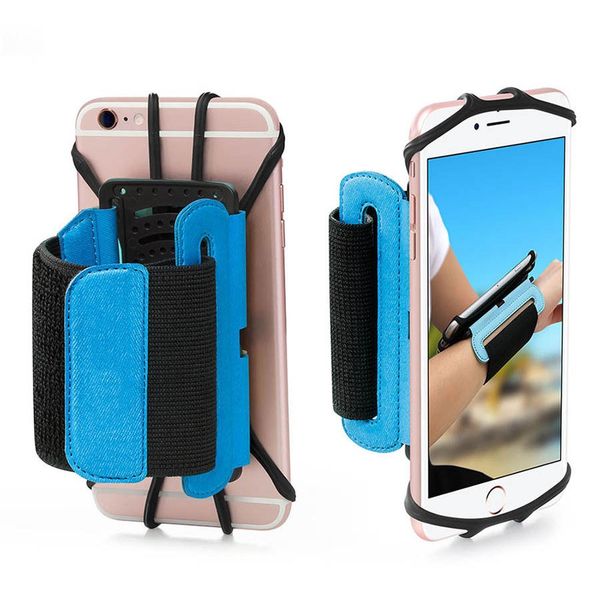 

180 degree rotatable running wristband phone case arm band sport cycling gym wristlet belt armband bag for 4-5.5 inch smartphone
