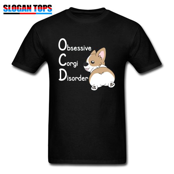 

kawaii men tshirt obsessive corgi disorder t shirt short sleeve unique dog father t-shirts special gift t shirts butt print