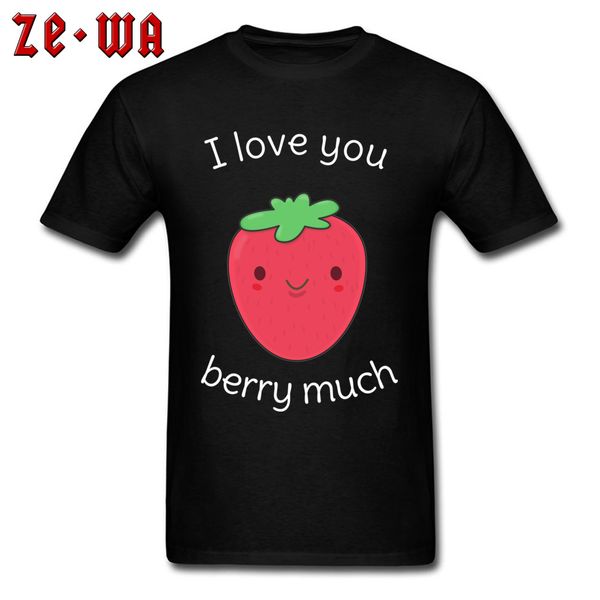 

summer t-shirt mens t shirt cool short sleeve tshirts discount crew neck cute kawaii strawberry 100% cotton black tee