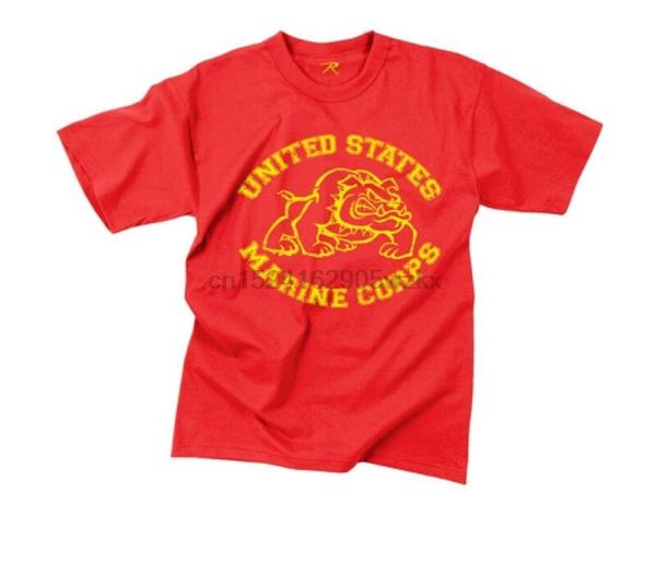 

rothco 61163 vintage red u.s. marine bulldog t-shirt