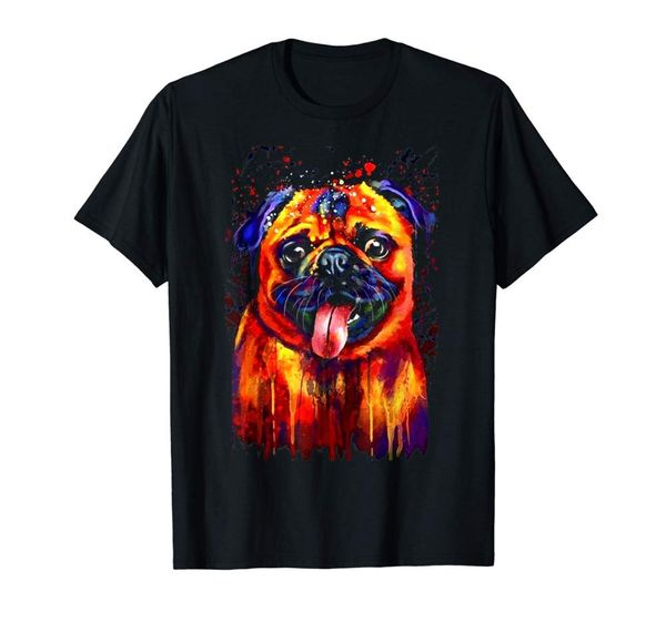 

pug art tshirt, shirt for pug lovers 2019 summer men's t shirt fashion summer short sleeve cotton custom t shirt printing