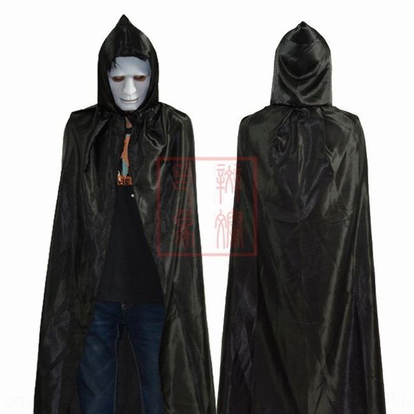 

cosply хэллоуин черная смерть мастера халата дополнительный cosply halloween платье партии черная смерть плащ мастер халат плащ платье шляпа