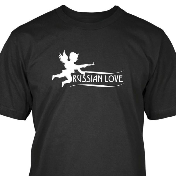 

2019 горячие продажи 100% хлопка бесплатная доставка россии любовь t-shirt