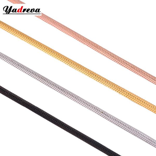 

width 2mm stainless steel flat snake chain necklace waterproof chain jewelry various lengt high quality, Silver