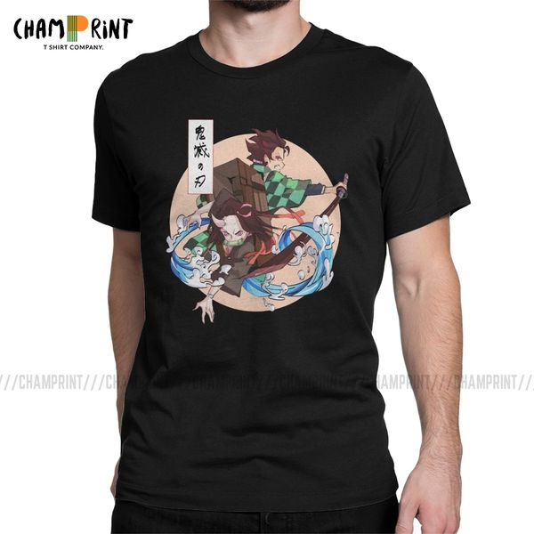 

урожай семья облигация demon slayer kimetsu нет yaiba t-shirt для мужчин 100% хлопок с коротким рукавом tees unique одежды
