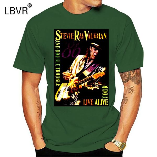 

stevie ray vaughan live tour 86 black t-shirt size s-3xl 2018 summer style t shirt tee summer short sleeves