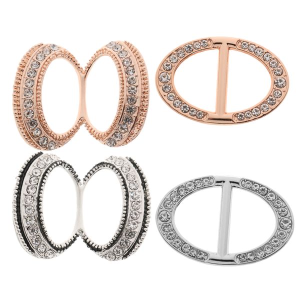 

4pcs oval scarf ring elegant simple design metal scarf jewelry lady girls, Gray
