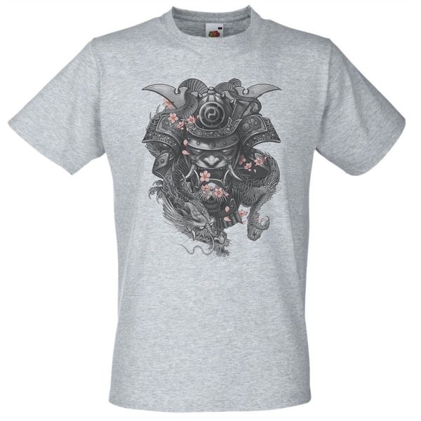 

men t-shirts fashion 2019 new summer brand clothing o-neck short sleeve samurai mask t-shirt guys japanese oni mask t shirts