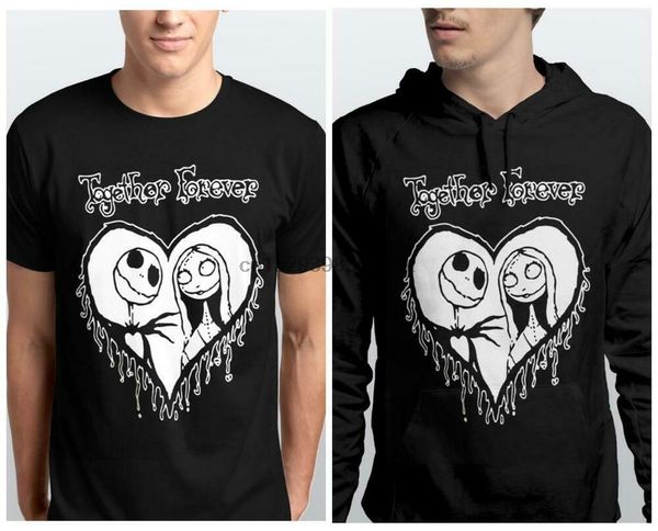

кошмар перед рождеством together forever black white t-shirt толстовку xs-3xl