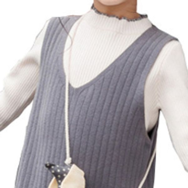 

childrenlong свитер осень / зима все-матч v-образным вырезом корейский стиль cheongsam vesthjkg, White