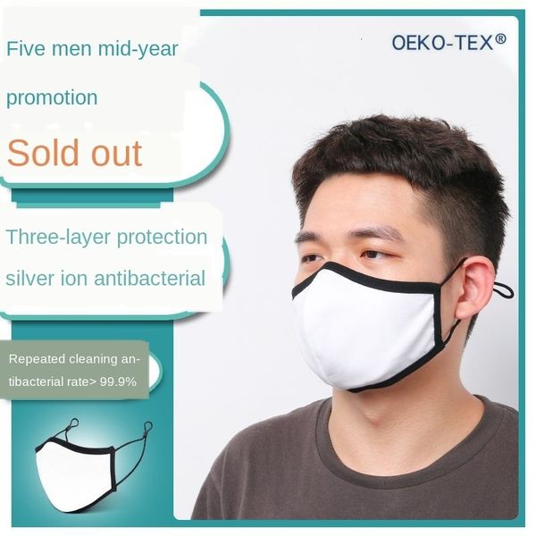 

dust-proof five men antibacterial silver ion reusable washed sun-proof cotton mask