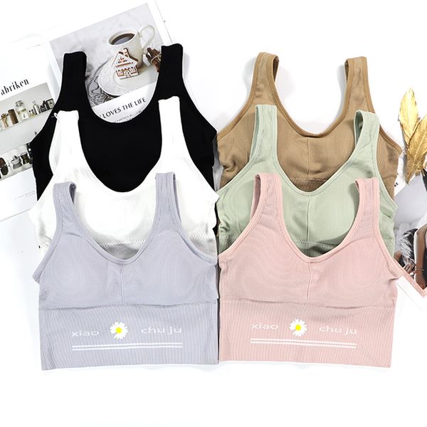 

gym clothing sports bra running yoga fitness underwear girl women sport jogging push up cotton bras, White;black