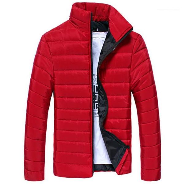 

вниз зима тощий сплошной цвет мужские anorak fahion мужской одежда стенд воротник длинные рукава толстые мужские, Black