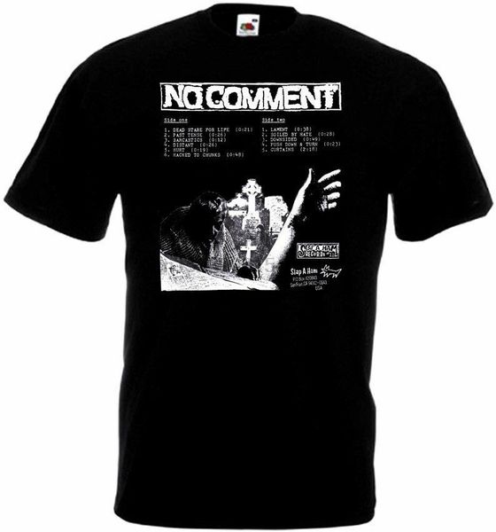 

no comment v10 t-shirt black hardcore punk powerviolence sizes all s-5xl(1