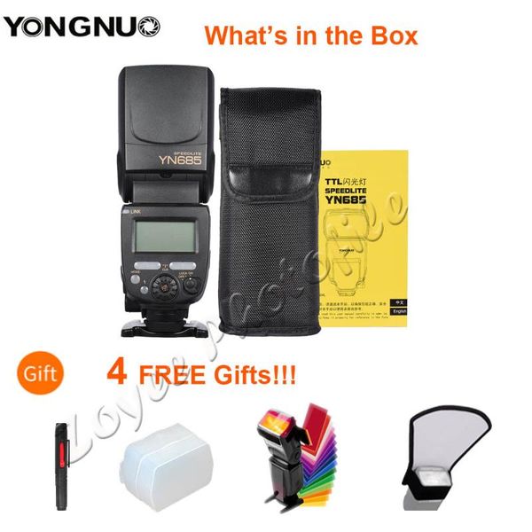 

yongnuo i-ttl flash speedlite yn685 yn685n yn685c works with yn622n yn622c rf603 wireless flash for dslr camera