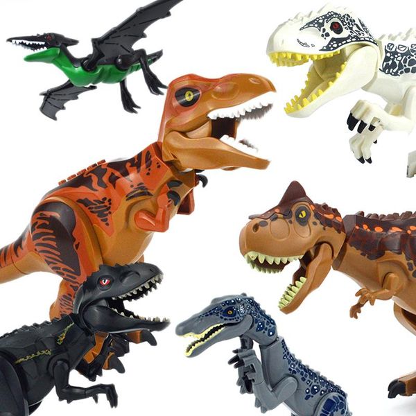 

соберите кирпичи юрский мир динозавров цифры строительные блоки tyrannosaurus rex i rex птерозавров tyrannosaurus игрушка dinosuar bbypsb