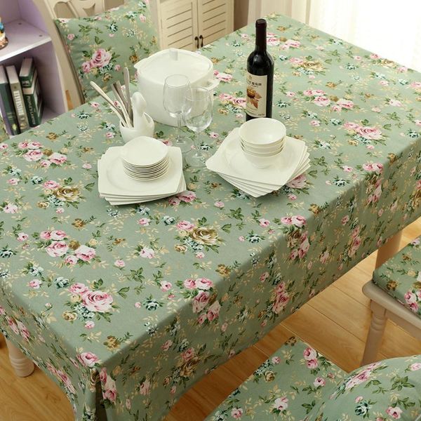 

nordic flowers pattern table cover rectangular table cloth waterproof and oil proof printing non-openwork tablecloth dw023
