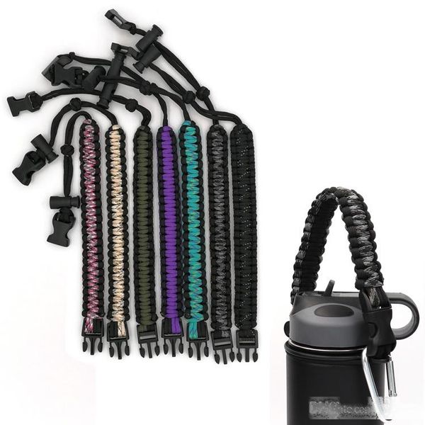 

durable paracord carrier handle for wide mouth bottle paracord carrier holder for 18oz 32oz 40oz 64oz wide mouth sports water bottle