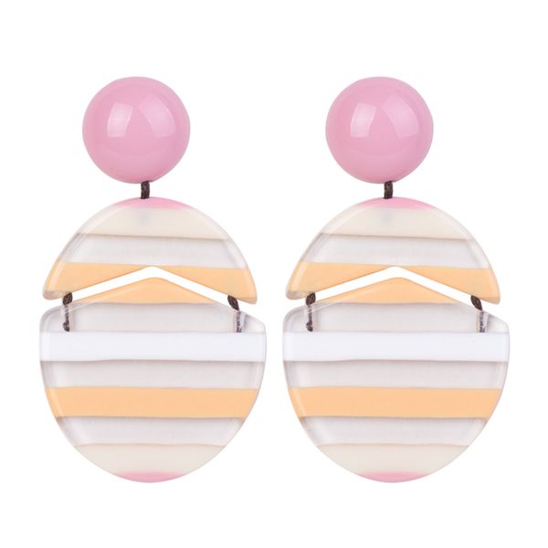 

yuqinqin classic drop earrings for women 2020 jewelry big geometric resin earings fashion elegant acrylic dangling gift earring, Silver