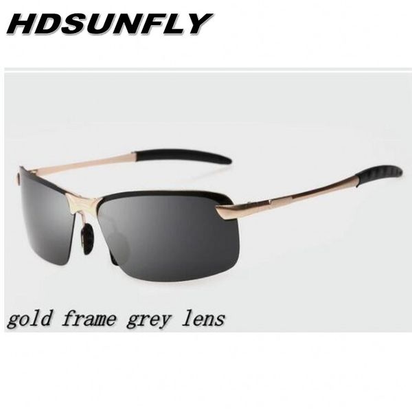 

hdsunfly 100% polarized sunglasses men fashion brand rimless driving sun glasses male eyewear uv400 gafas, White;black