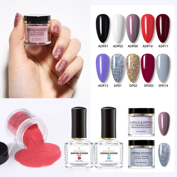 

nail glitter dipping powder set for manicuring dry without lamp cure nails decorations, Silver;gold