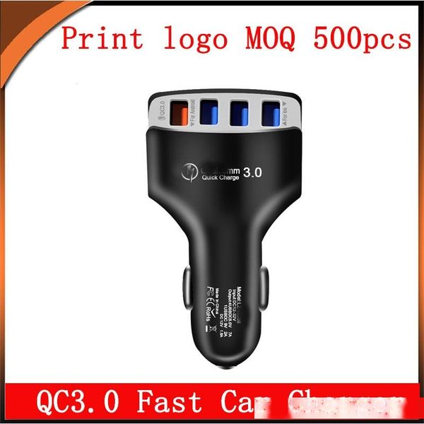 

qc3.0 fast charger car charger with 4 usb 5v 9v 12v total 6.2a for samsung for moto for lg xiaomi tablet