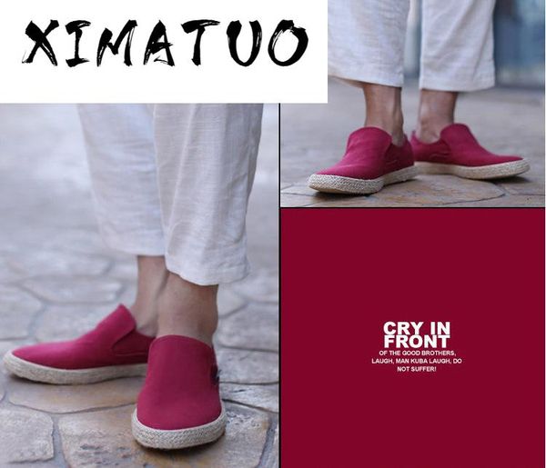 

mens shoes casual male breathable canvas spring shoes men fashion soft slip on espadrilles for men loafers rubber, Black