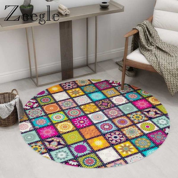 

carpets zeegle round carpet for living room computer chair area rug children play floor mat cloakroom non-slip coffee table foot