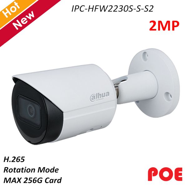 

poe ip camera ipc-hfw2230s-s-s2 2mp h.265 ir led low illuminance bullet network camera replace ipc-hfw1230s security cam