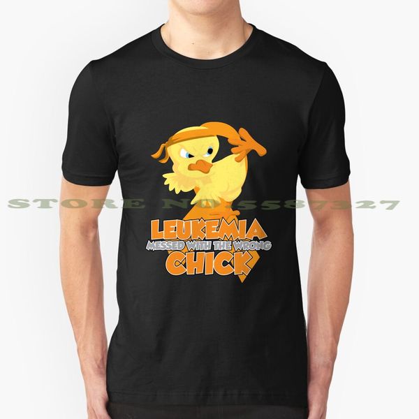 

leukemia messed with the wrong chick graphic custom funny tshirt