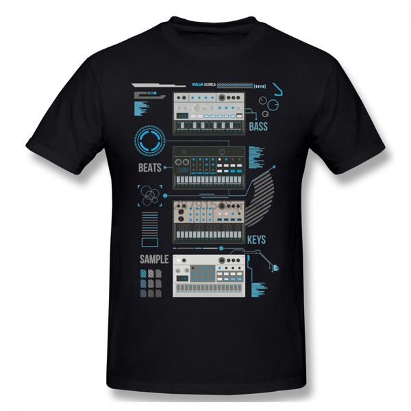 

for man korg volca keys series basic blue music t shirt quality print rock and roll round collar s-6xl plus size tee shirt
