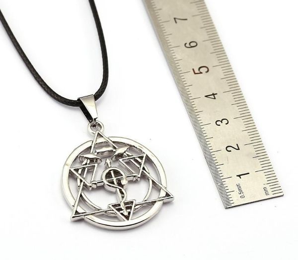 

ms ювелирные изделия fullmetal alchemist choker ожерелье magic circle подвеска мужчины женщины подарок anime88, Silver