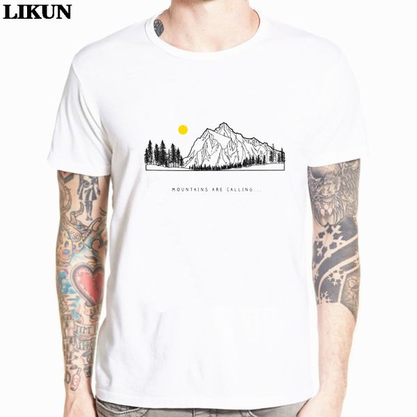 

shirts mountains are calling autumn unique short sleeve round neck mens t-shirts unique tee shirt streetwear