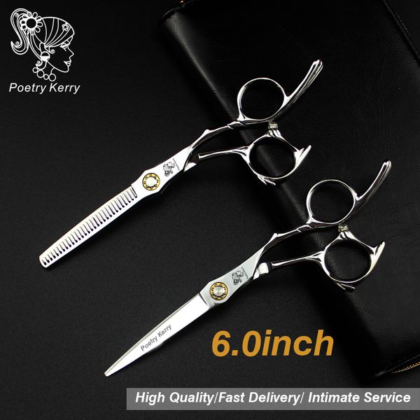 

6.0 inch poem kerry "professional hair set straight scissors and curved pieces hair care & styling
