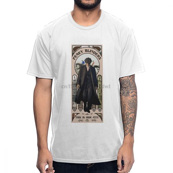 

round collar stylish peaky blinder t shirt casual man plus size homme tee shirt
