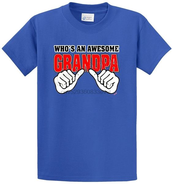 

whos an awesome grandpa mens printed t shirt in regular and big and tall sizes
