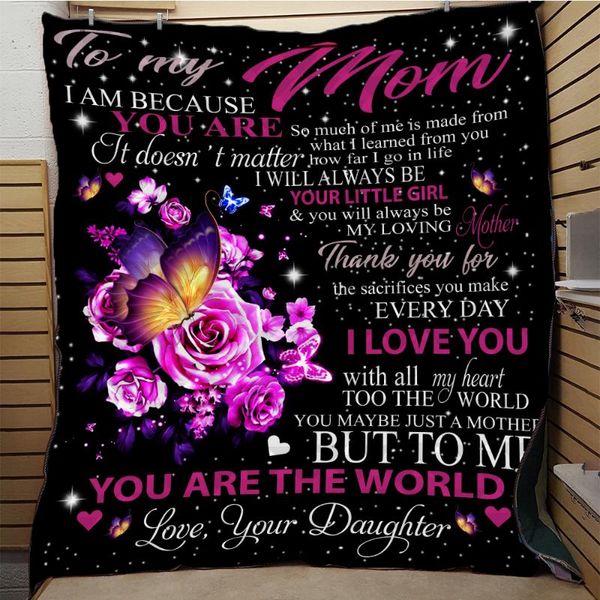 

comforters & sets softbatfy letters to favorite mom express love quilt blanket for bed soft drop